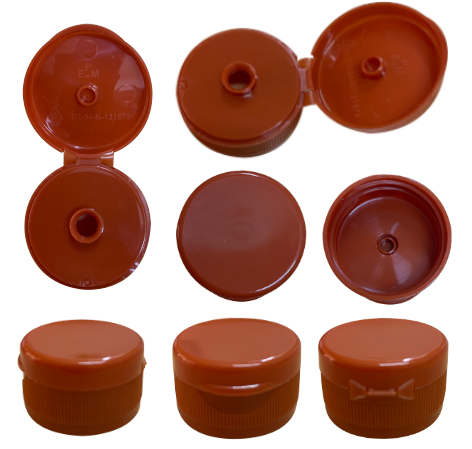 32mm PLASTİK KAPAK-KARAMEL-FLİPTOP